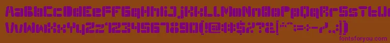 AutoBots Font – Purple Fonts on Brown Background