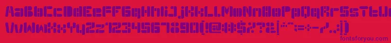 AutoBots Font – Purple Fonts on Red Background