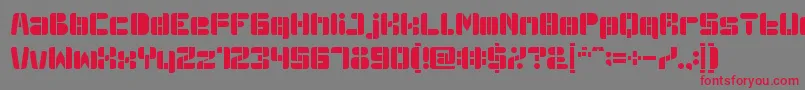 AutoBots Font – Red Fonts on Gray Background