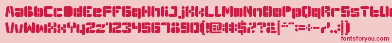 AutoBots Font – Red Fonts on Pink Background