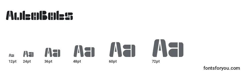 Размеры шрифта AutoBots