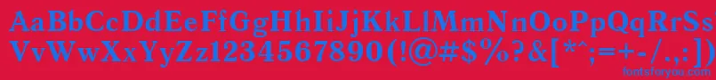 QuantantiquacBold Font – Blue Fonts on Red Background