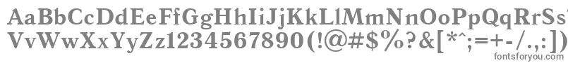 フォントQuantantiquacBold – 白い背景に灰色の文字