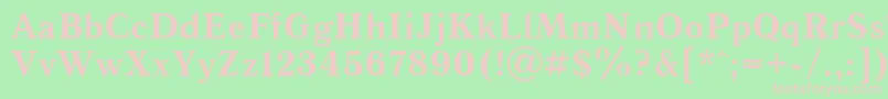 QuantantiquacBold Font – Pink Fonts on Green Background