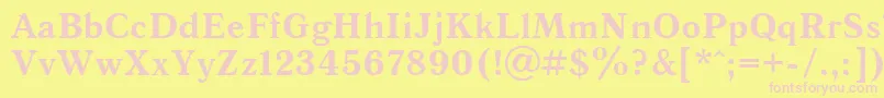 QuantantiquacBold Font – Pink Fonts on Yellow Background