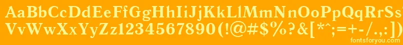 QuantantiquacBold Font – Yellow Fonts on Orange Background