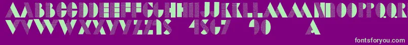 Dotcapsmk Font – Green Fonts on Purple Background