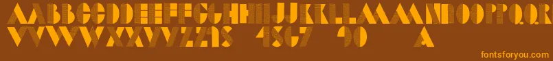 Dotcapsmk Font – Orange Fonts on Brown Background