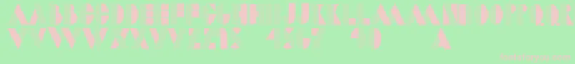 Dotcapsmk Font – Pink Fonts on Green Background