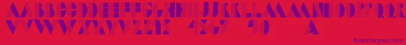 Dotcapsmk Font – Purple Fonts on Red Background