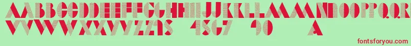 Dotcapsmk Font – Red Fonts on Green Background