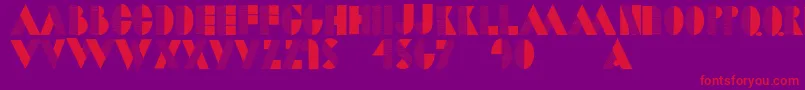 Dotcapsmk Font – Red Fonts on Purple Background