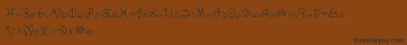 Clavatscript Font – Black Fonts on Brown Background