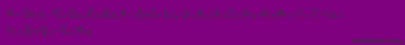 Clavatscript-Schriftart – Schwarze Schriften auf violettem Hintergrund