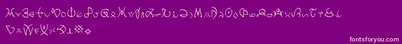 fuente Clavatscript – Fuentes Rosadas Sobre Fondo Morado