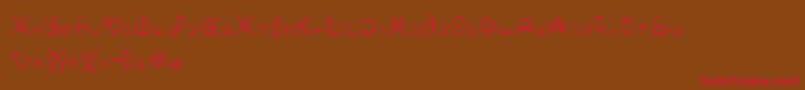 Clavatscript Font – Red Fonts on Brown Background