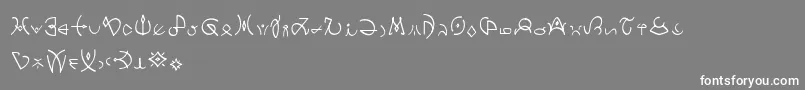 フォントClavatscript – 灰色の背景に白い文字