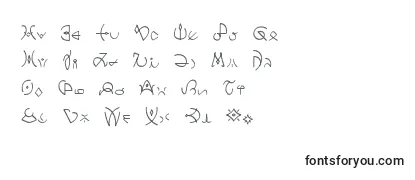 Schriftart Clavatscript