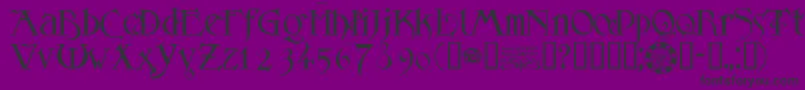 Sanslogique Font – Black Fonts on Purple Background