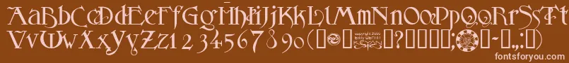 Шрифт Sanslogique – розовые шрифты на коричневом фоне