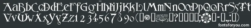 フォントSanslogique – 黒い背景に白い文字