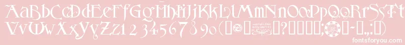 フォントSanslogique – ピンクの背景に白い文字