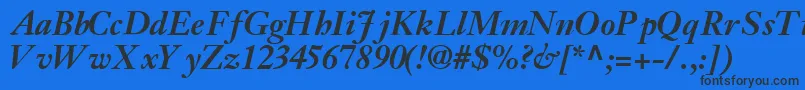 JansonsskBoldItalic Font – Black Fonts on Blue Background