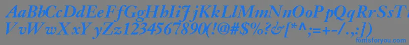 JansonsskBoldItalic Font – Blue Fonts on Gray Background