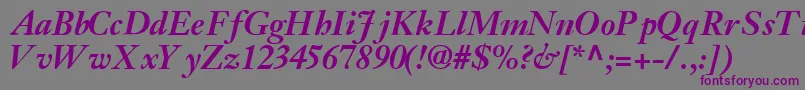 JansonsskBoldItalic Font – Purple Fonts on Gray Background