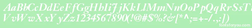 JansonsskBoldItalic Font – White Fonts on Green Background