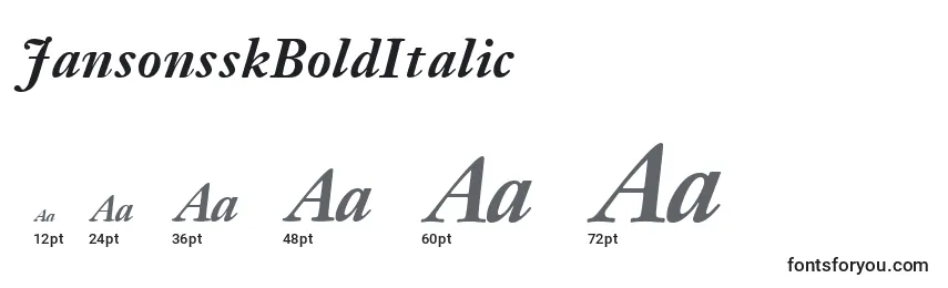 JansonsskBoldItalic Font Sizes