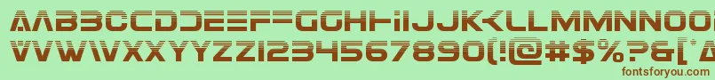 Eurofighterhalf Font – Brown Fonts on Green Background