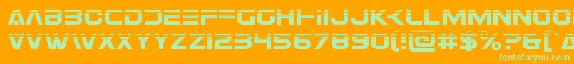 Eurofighterhalf Font – Green Fonts on Orange Background