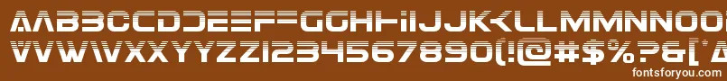 Eurofighterhalf Font – White Fonts on Brown Background