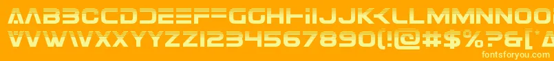 Eurofighterhalf Font – Yellow Fonts on Orange Background