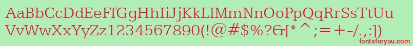 Egyptian505LightBt Font – Red Fonts on Green Background