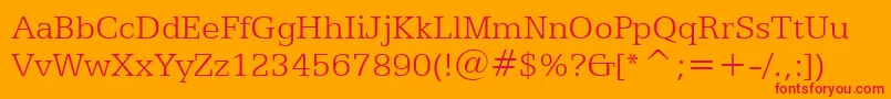 Egyptian505LightBt Font – Red Fonts on Orange Background