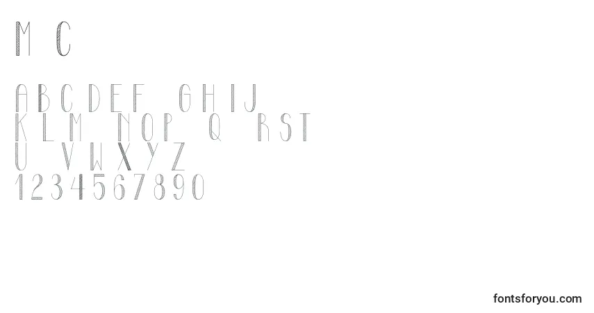 A fonte MayonaiseCondensed – alfabeto, números, caracteres especiais