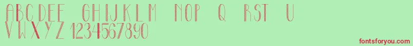 MayonaiseCondensed-Schriftart – Rote Schriften auf grünem Hintergrund
