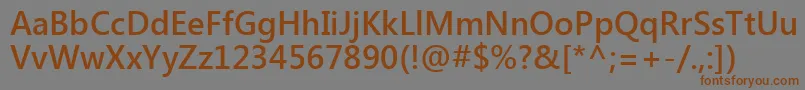 SegoeUiSemibold Font – Brown Fonts on Gray Background