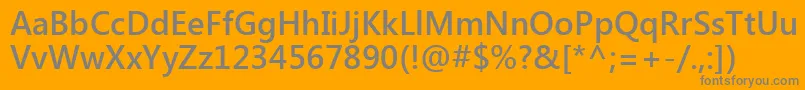 SegoeUiSemibold Font – Gray Fonts on Orange Background
