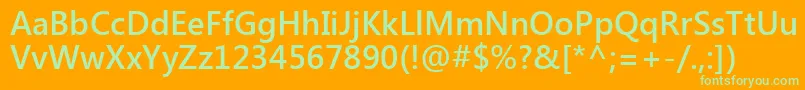 SegoeUiSemibold Font – Green Fonts on Orange Background