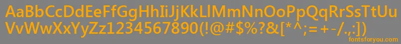 SegoeUiSemibold-Schriftart – Orangefarbene Schriften auf grauem Hintergrund