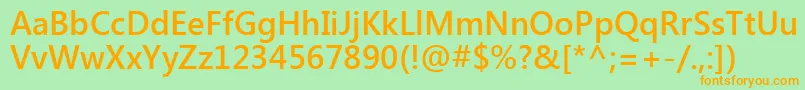 SegoeUiSemibold Font – Orange Fonts on Green Background