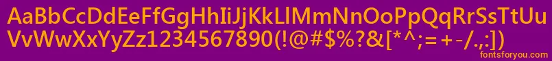 SegoeUiSemibold Font – Orange Fonts on Purple Background