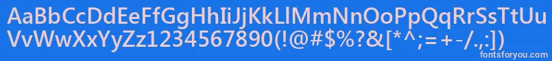 SegoeUiSemibold Font – Pink Fonts on Blue Background
