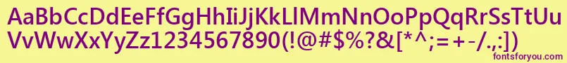 SegoeUiSemibold Font – Purple Fonts on Yellow Background