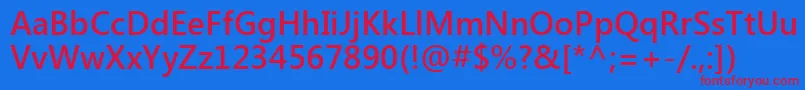 SegoeUiSemibold Font – Red Fonts on Blue Background
