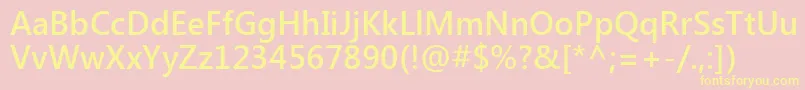 SegoeUiSemibold Font – Yellow Fonts on Pink Background