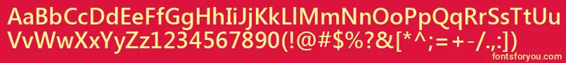 SegoeUiSemibold Font – Yellow Fonts on Red Background